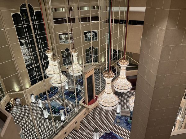 A hotel lobby in central Tokyo