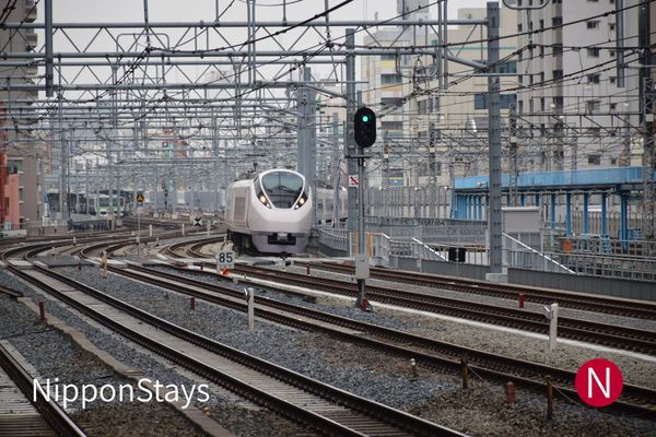 Rail platforms and tracks at Akihabara Station in Tokyo