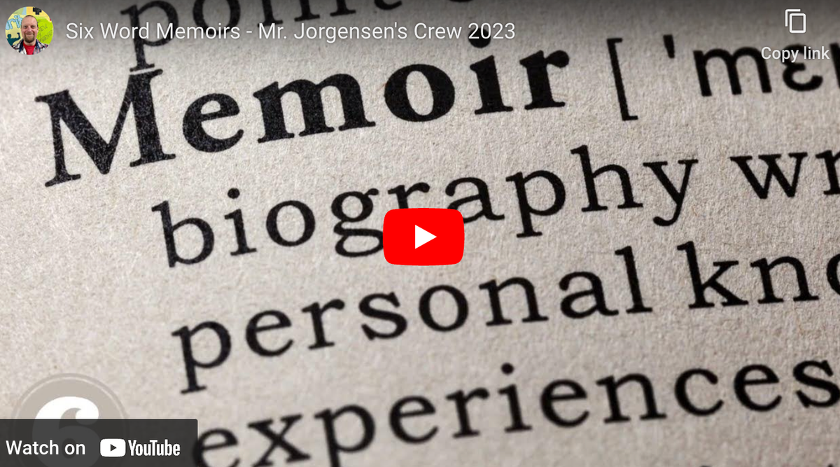 Using Six-Word Memoirs to Build Classroom Culture