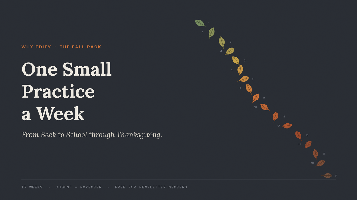 STRONG Teacher Year Fall Pack: One Small Practice a Week (Free)