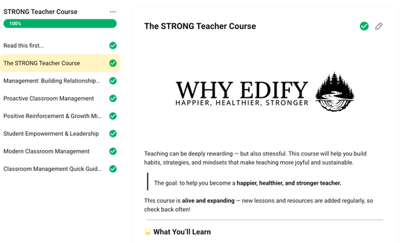 Building Stronger Classrooms, Together