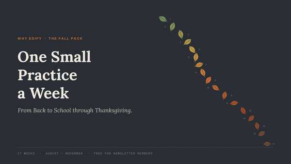 STRONG Teacher Year Fall Pack: One Small Practice a Week (Free)