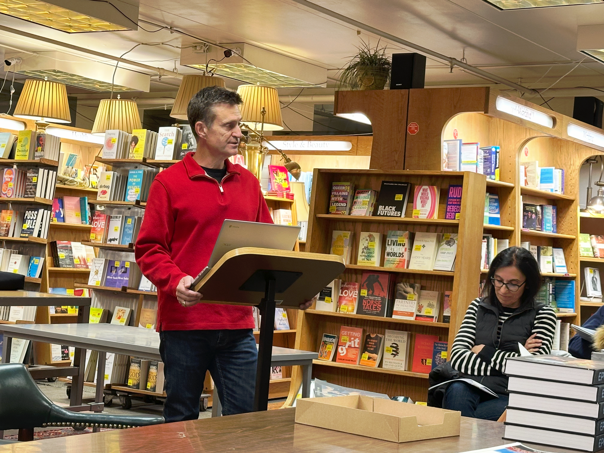 Pic of the Week: Dave Jilk reads from "Epoch" at the Boulder Book Store