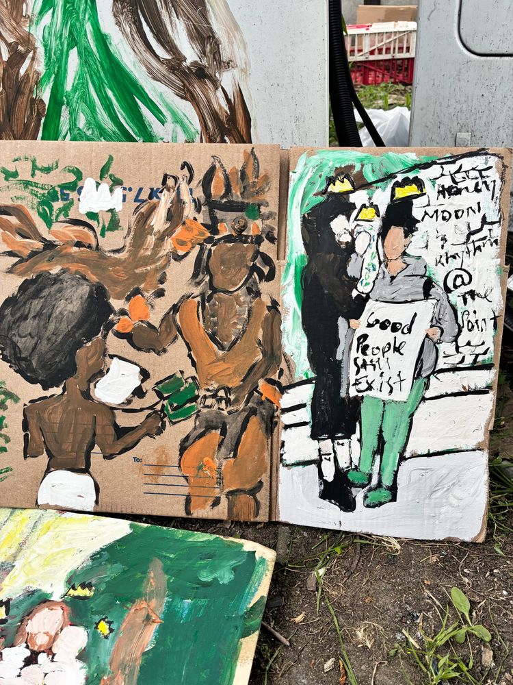Affirmations, honey moons, familiar faces, ART ON THE MAGNIFICENT MILE, Brooklyn Black Boy Expo Hopes & lots of art at The Point !