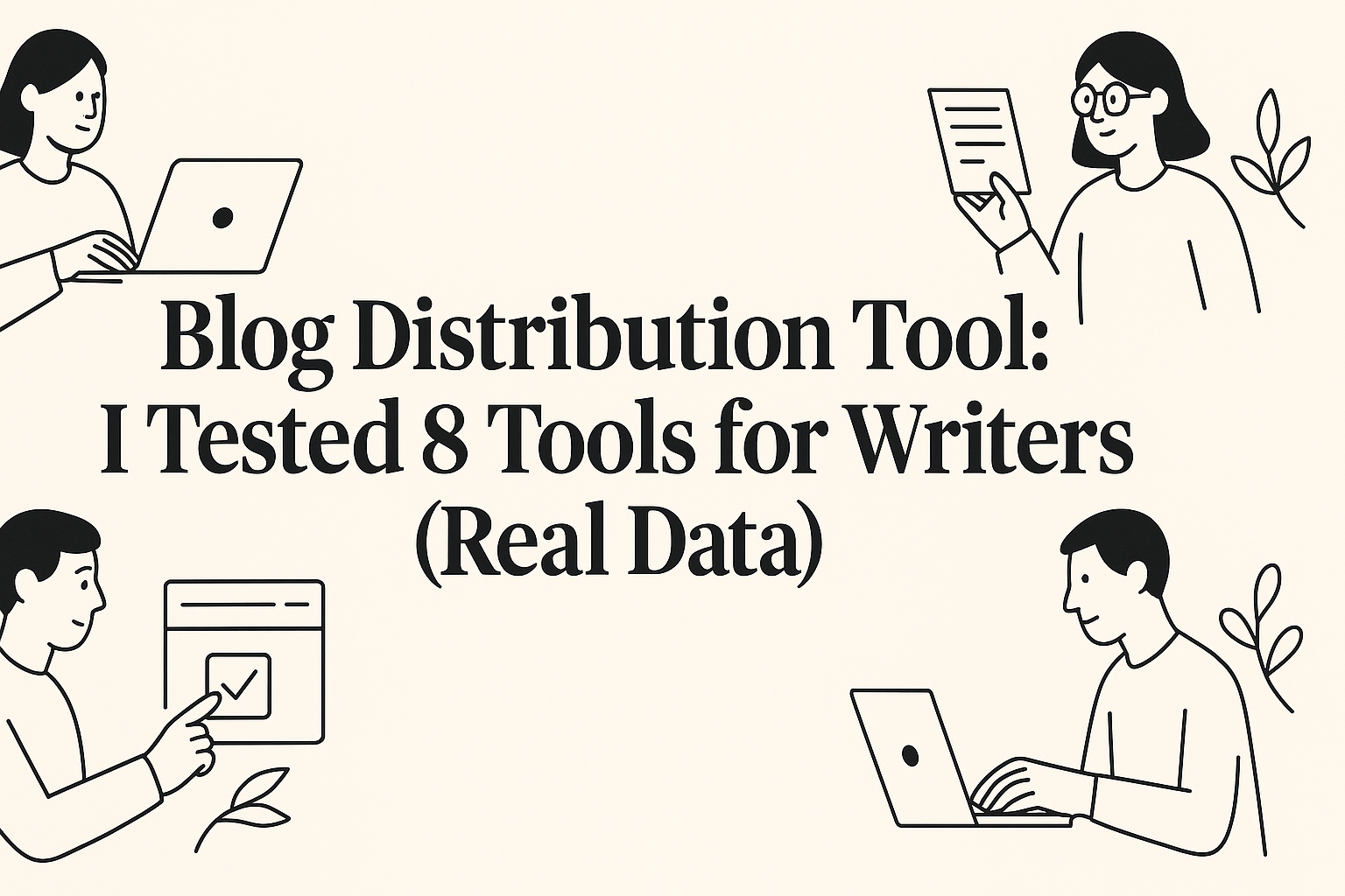 Cover illustration for Blog Distribution Tool: I Tested 8 Tools for Writers (Real Data)