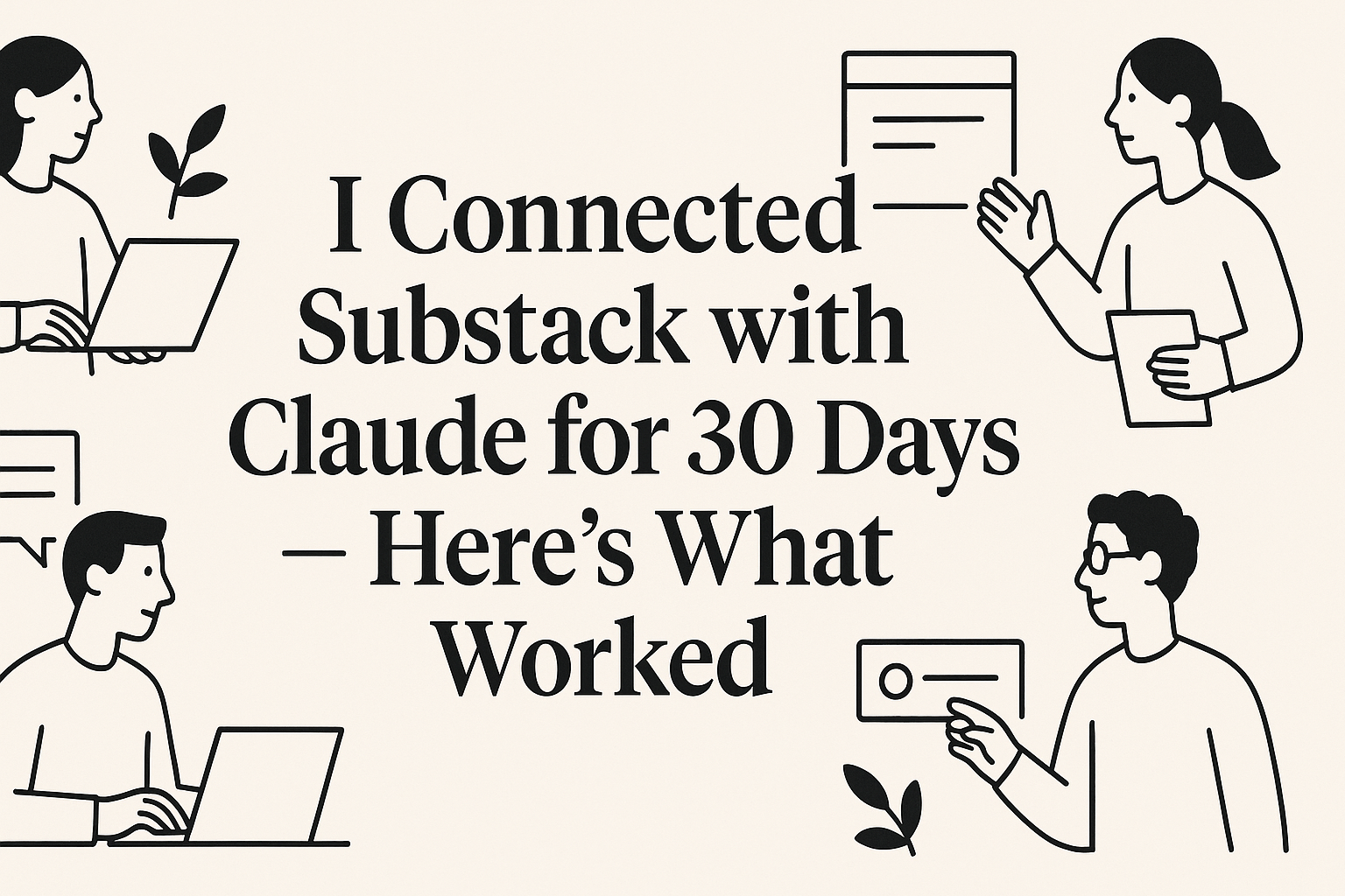 Cover illustration for I Connected Substack with Claude for 30 Days — Here's What Worked