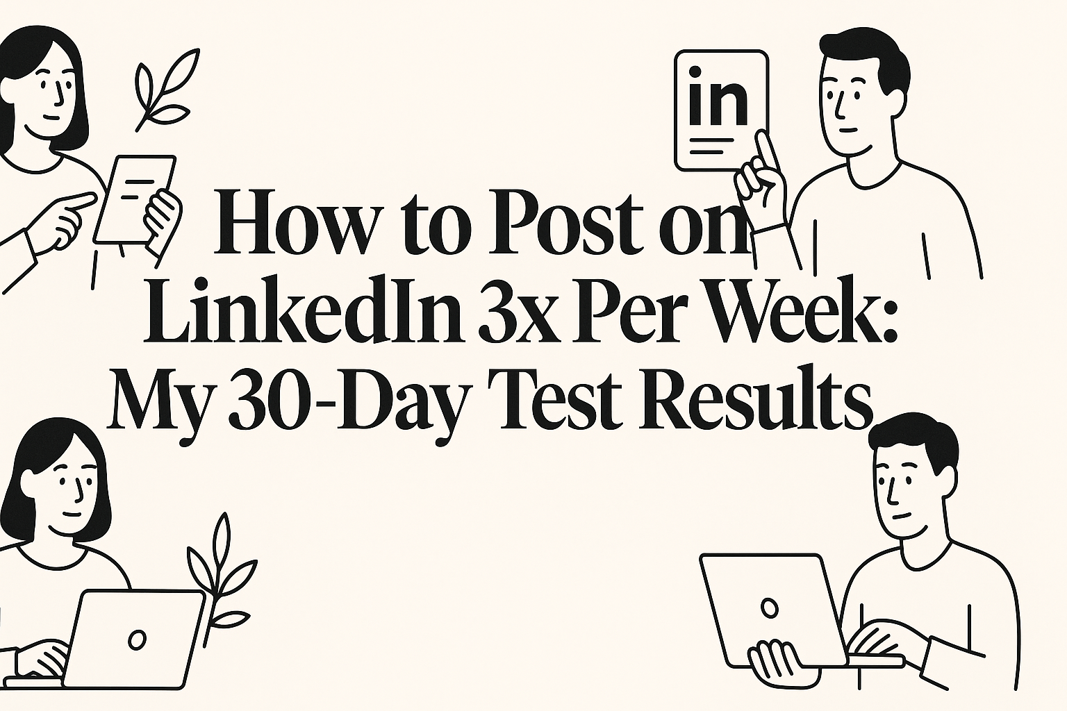 Cover illustration for How to Post on LinkedIn 3x Per Week: My 30-Day Test Results