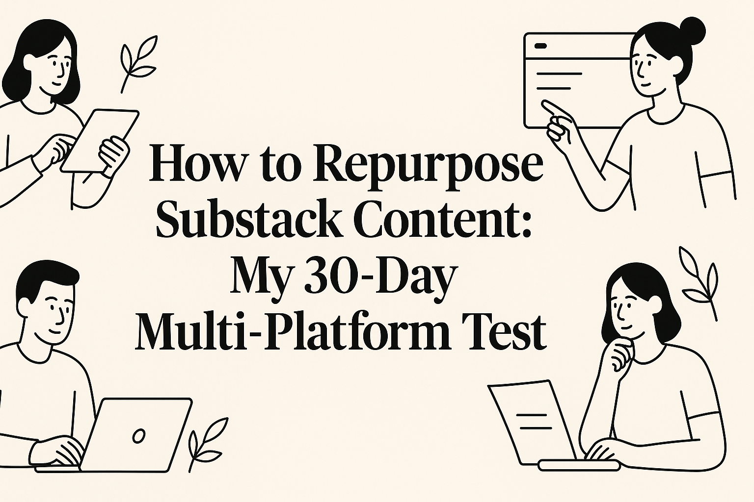 Cover illustration for How to Repurpose Substack Content: My 30-Day Multi-Platform Test