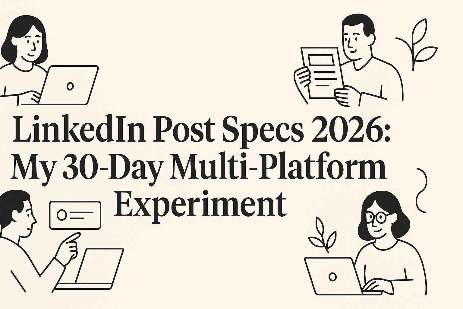 Cover illustration for LinkedIn Post Specs 2026: My 30-Day Multi-Platform Experiment