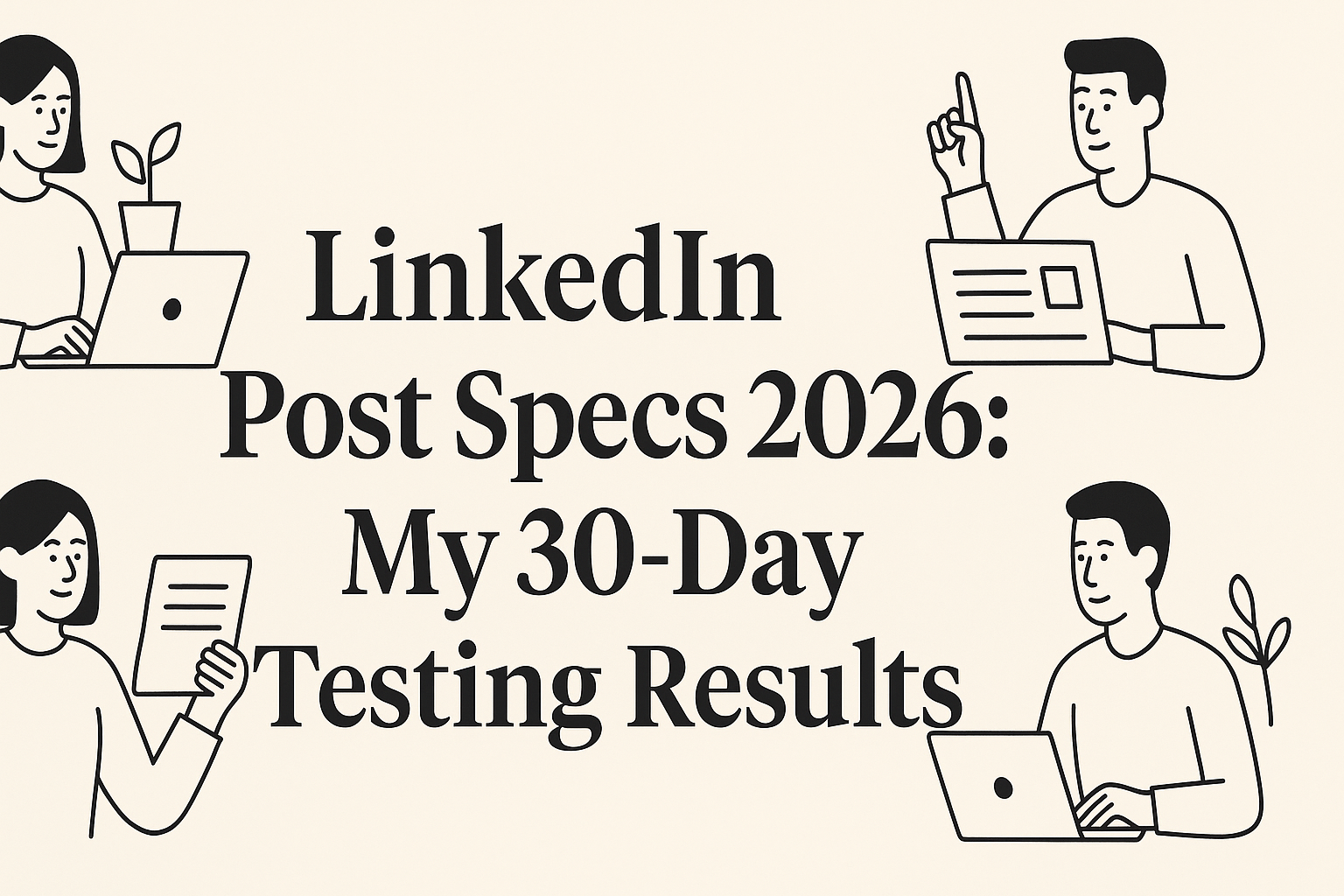 Cover illustration for LinkedIn Post Specs 2026: My 30-Day Testing Results