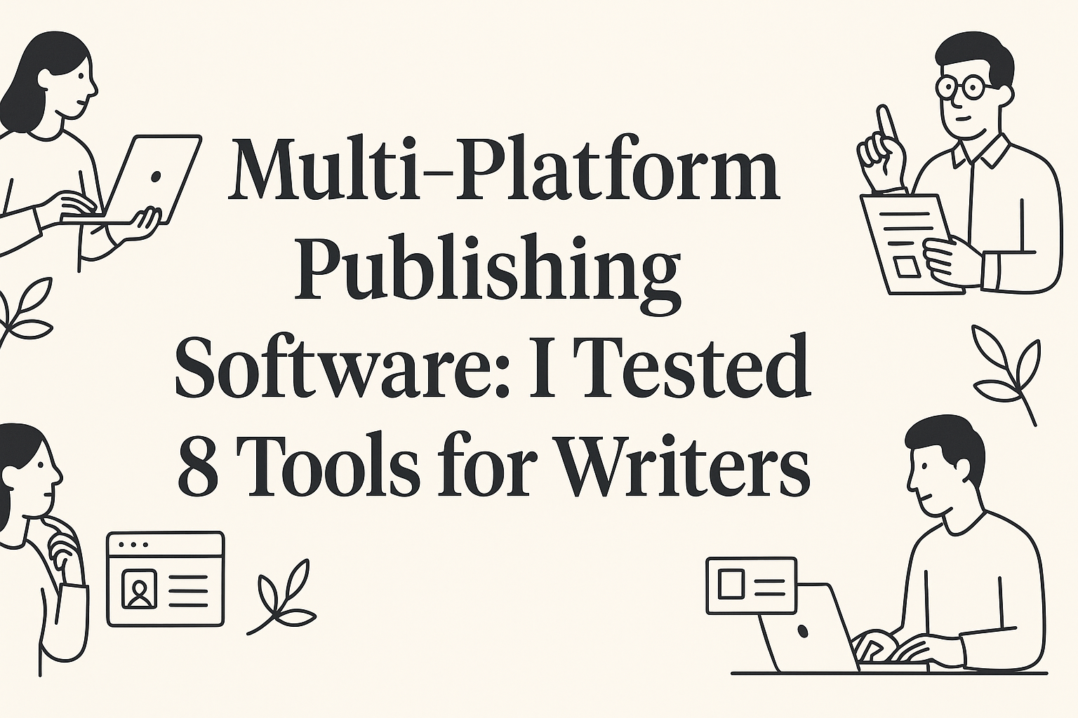 Cover illustration for Multi-Platform Publishing Software: I Tested 8 Tools for Writers