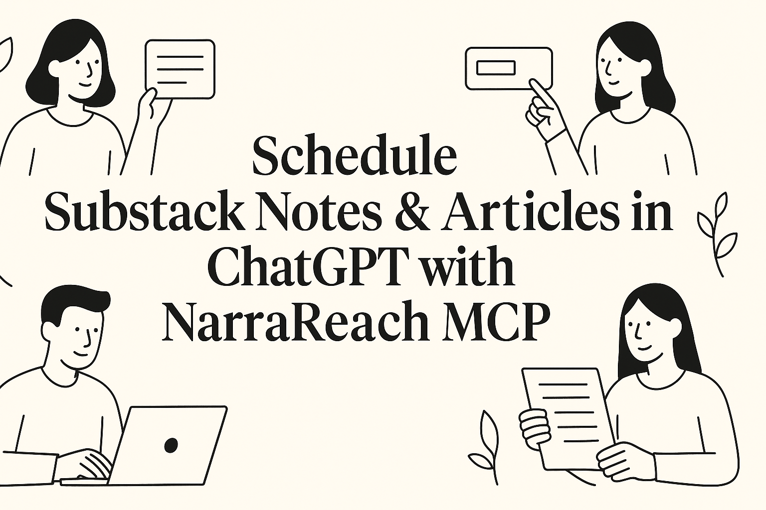 Cover illustration for Schedule Substack Notes & Articles in ChatGPT with NarraReach MCP