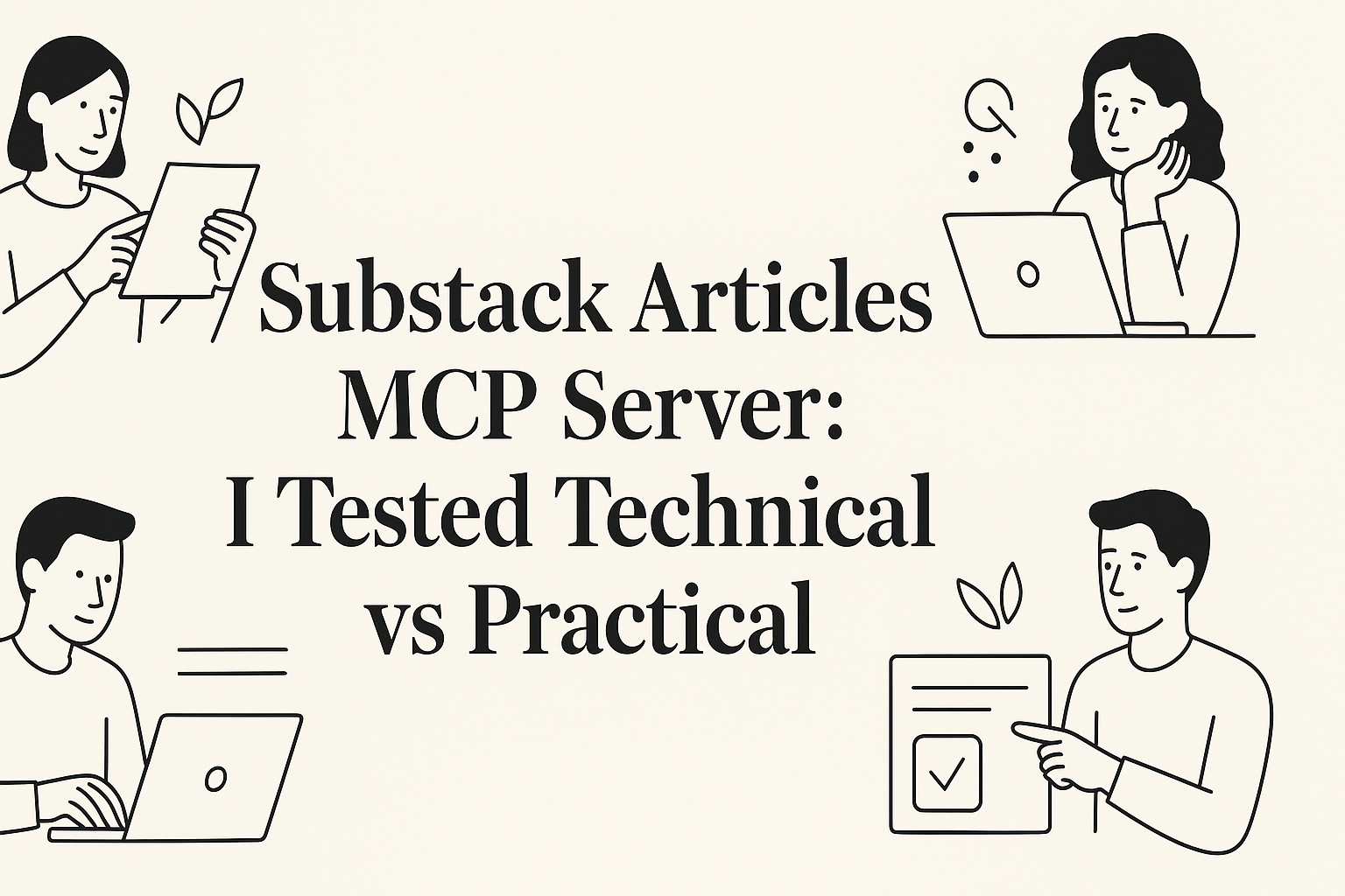 Cover illustration for Substack Articles MCP Server: I Tested Technical vs Practical