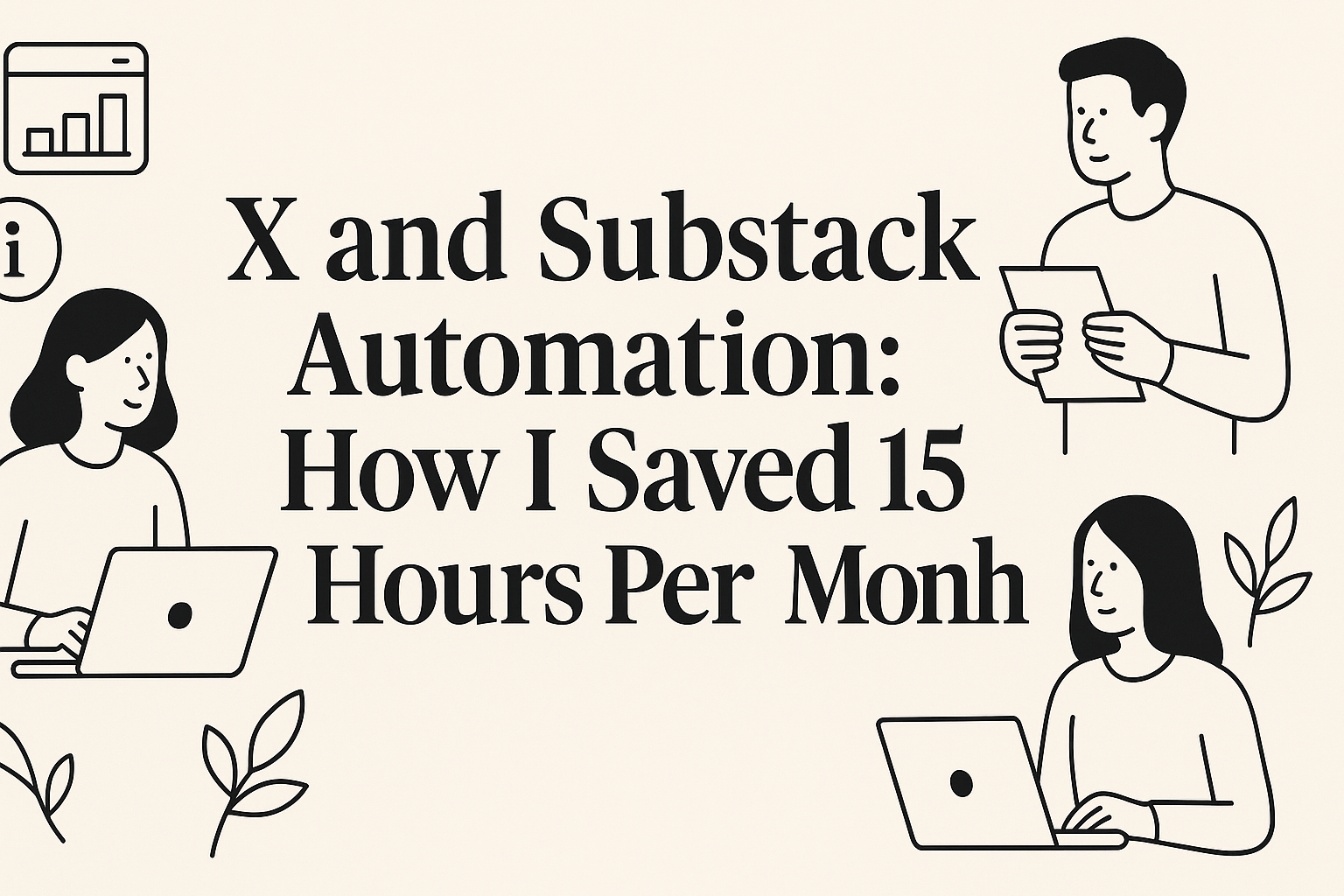 Cover illustration for X and Substack Automation: How I Saved 15 Hours Per Month