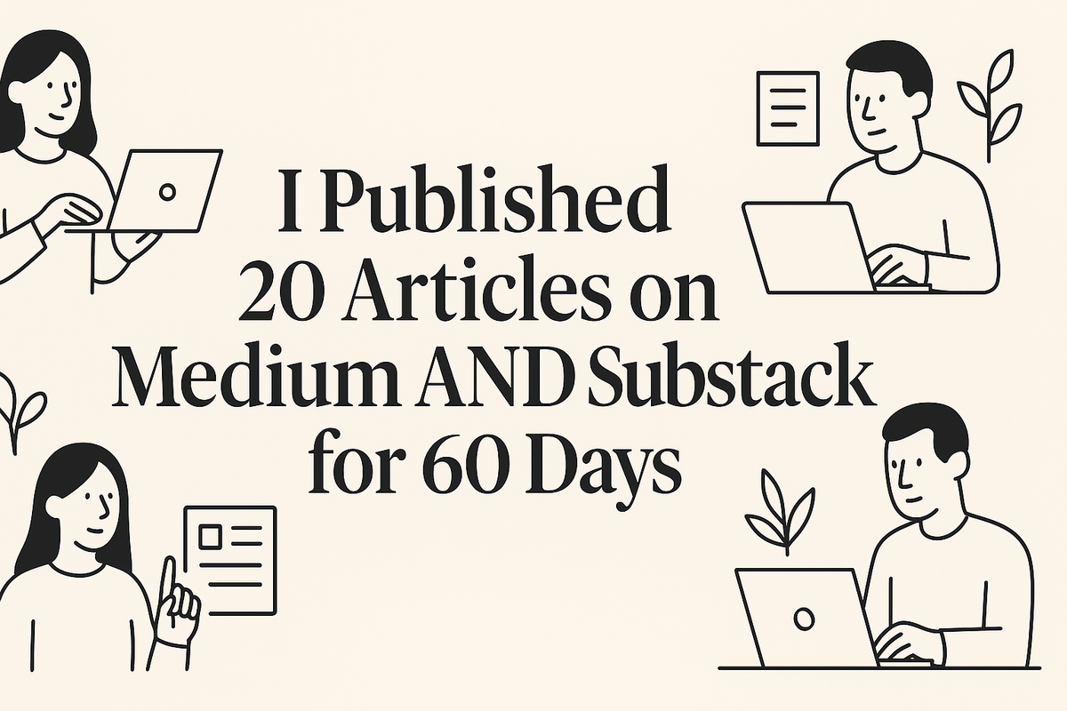 I Published 20 Articles on Medium AND Substack for 60 Days