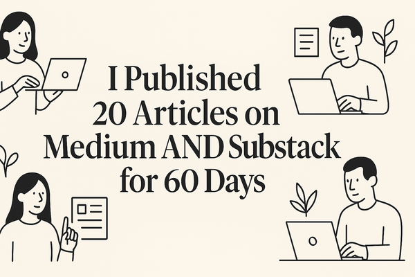 I Published 20 Articles on Medium AND Substack for 60 Days