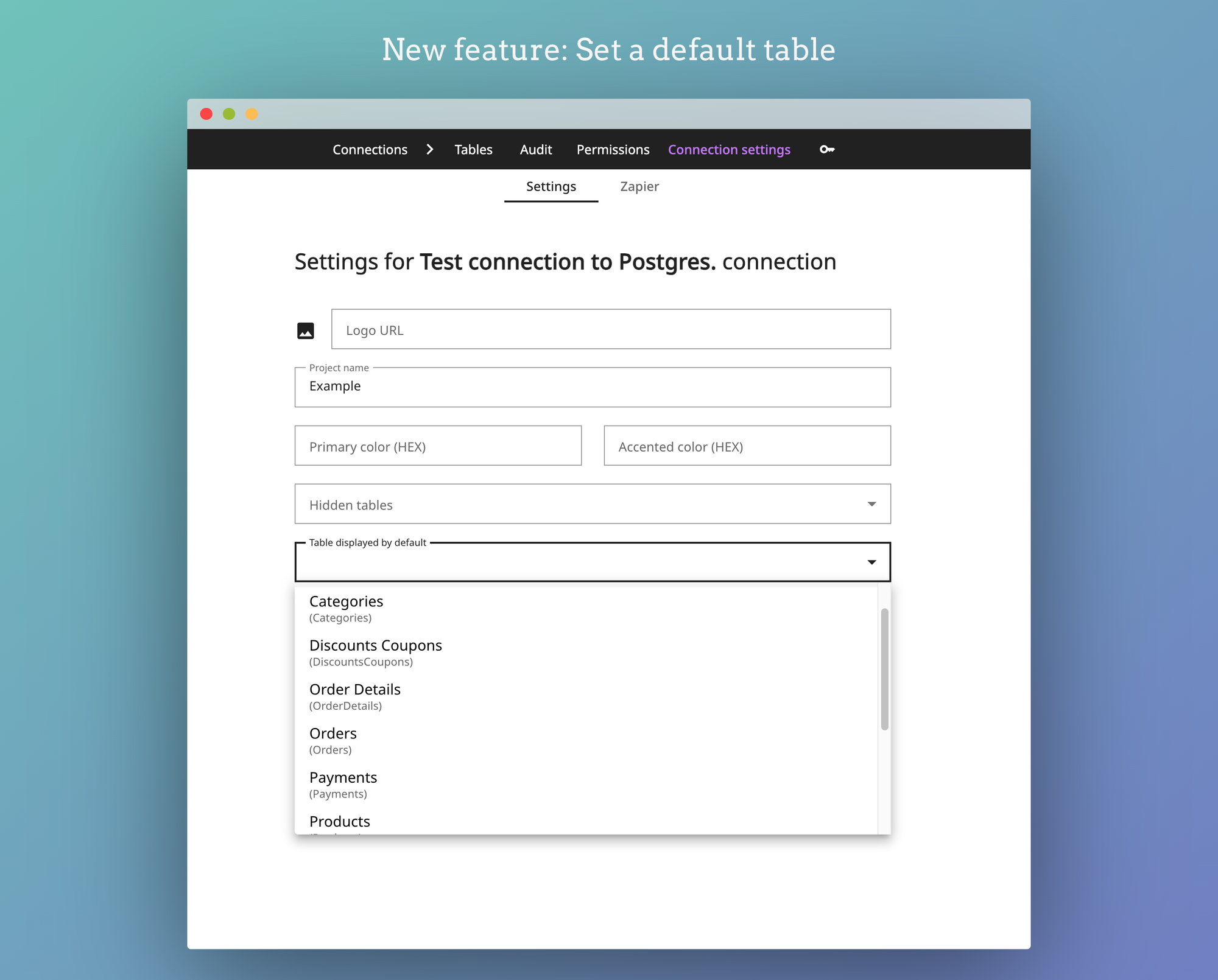 New Feature: Set a Default Table in RocketAdmin