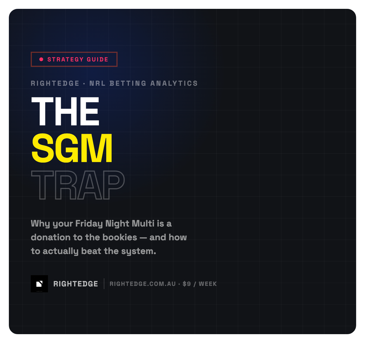 The SGM Trap: Why Your Friday Night Multi is a Donation to the Bookies