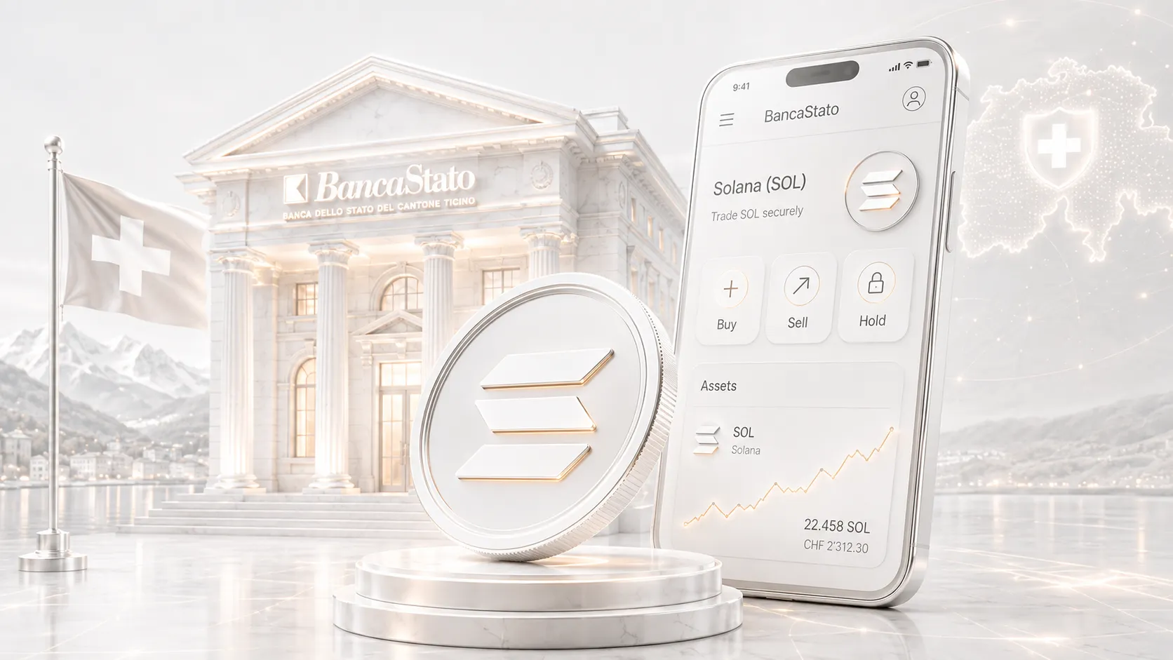 Government-Owned Swiss Bank BancaStato Adds Solana Trading