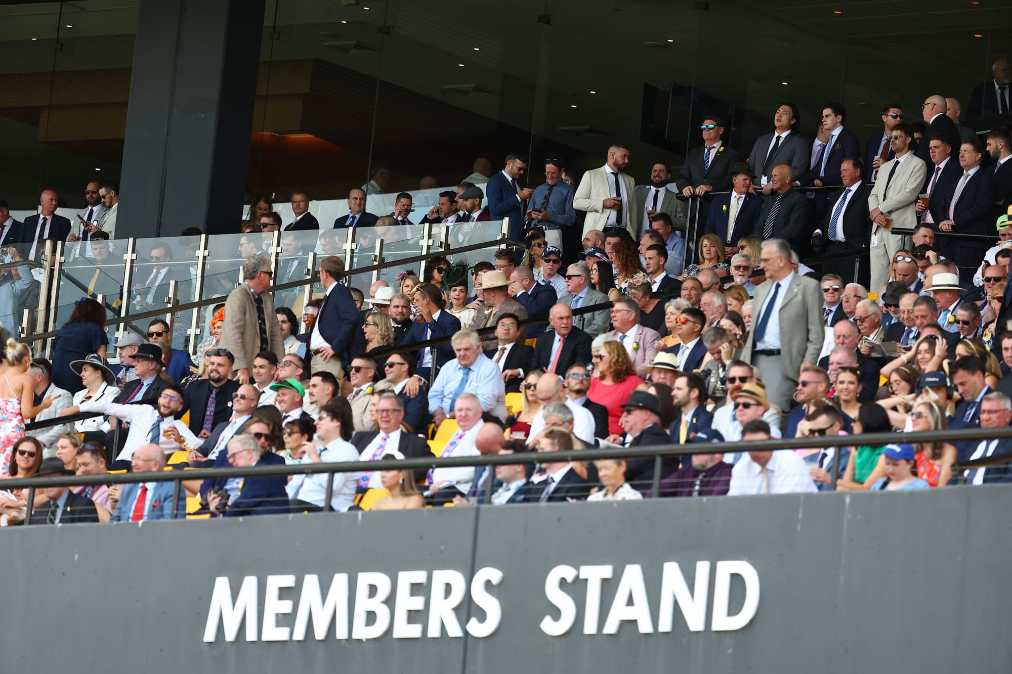 Members stand at Rosehill.