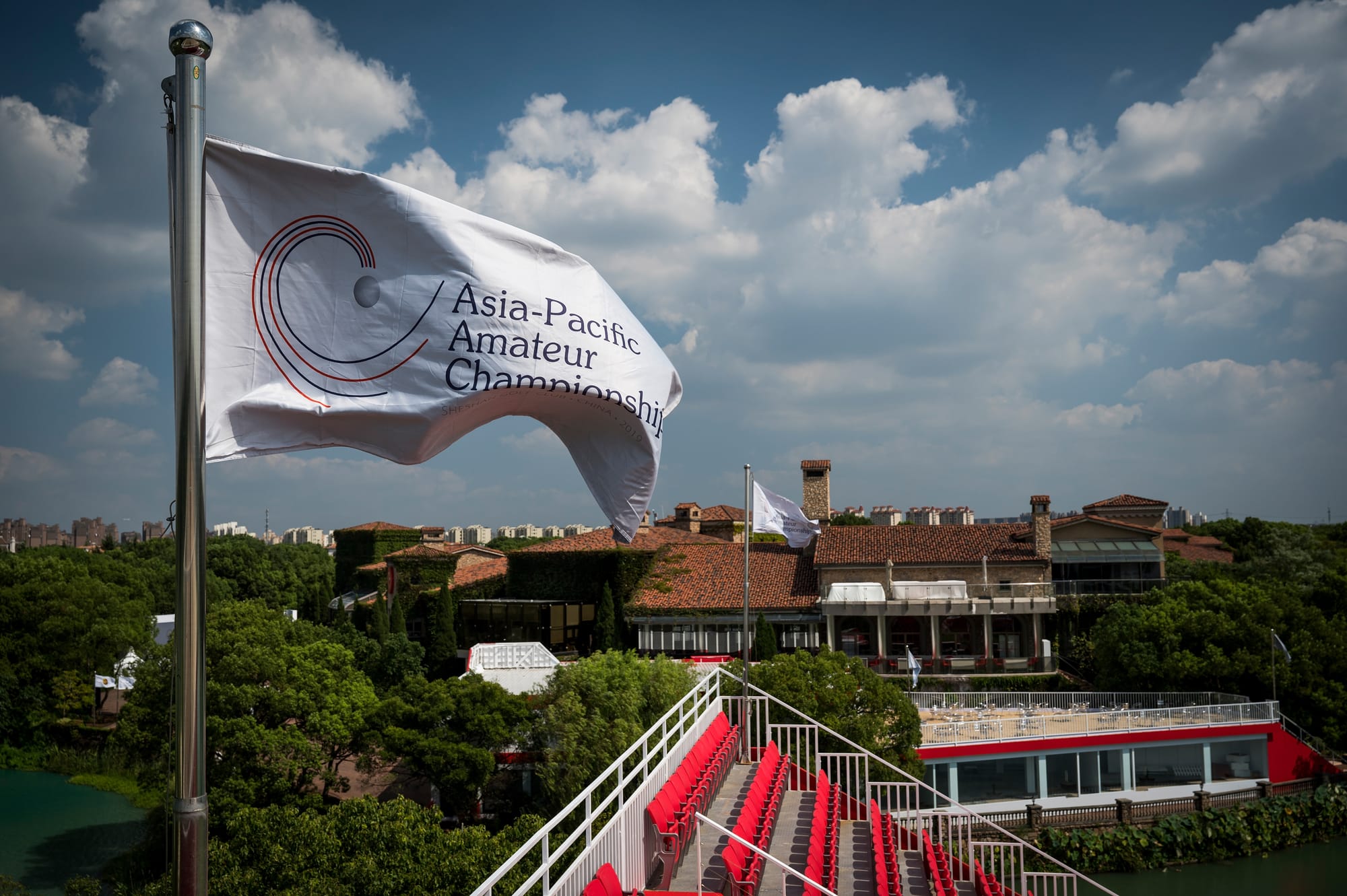The Asia-Pacific Amateur Championship flag flew proudly at Shanghai's Sheshan International Golf Club.