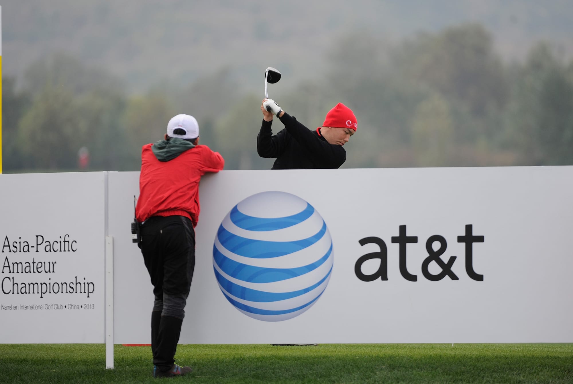 Japan's Kenta Konishi dials in another pinpoint drive. After a disappointing opening 76, he soared into third place.