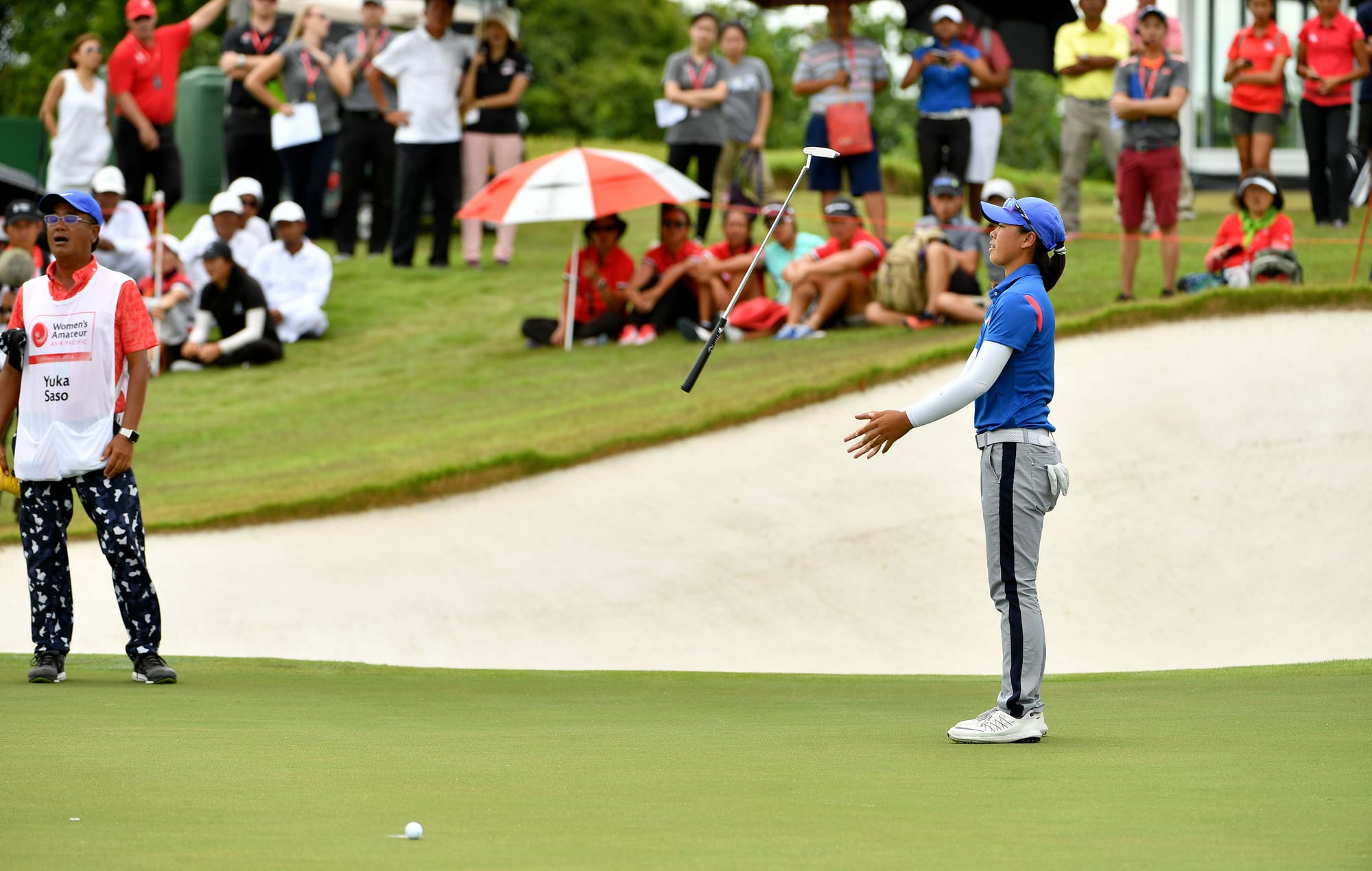 Yuka Saso of the Philippines came agonisingly close to victory.