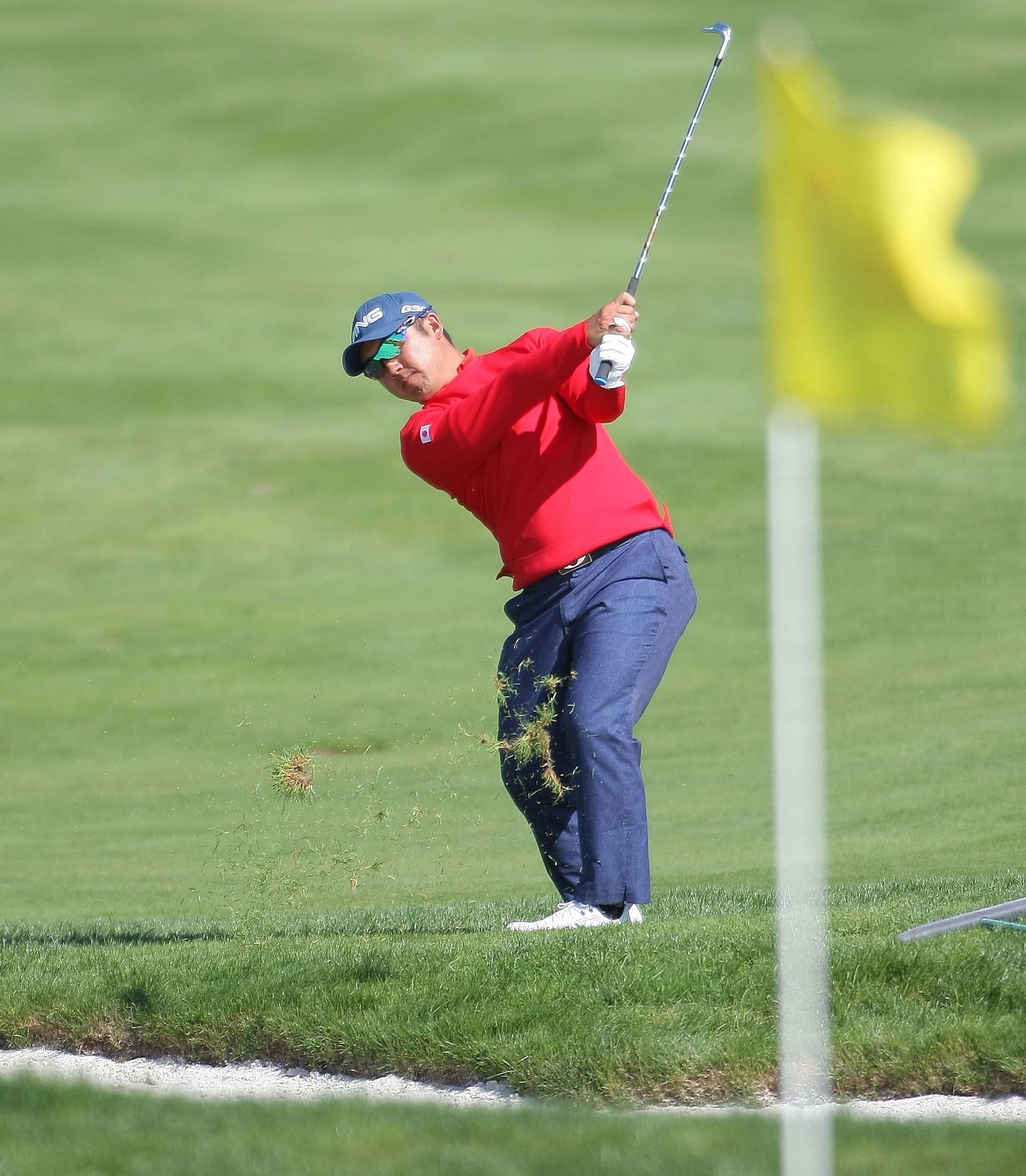 Japan's Junya Kameshiro en route to a fifth-place finish.