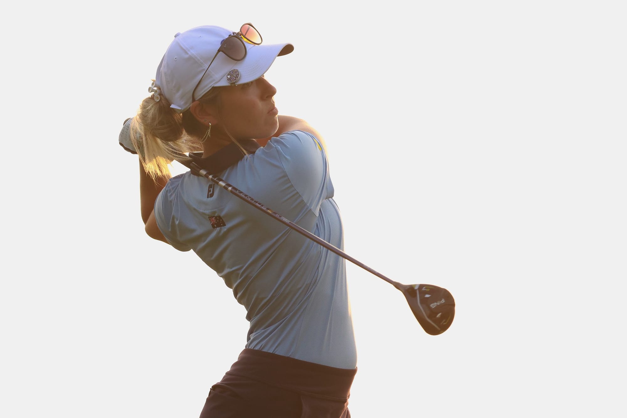 Maddison Hinson-Tolchard helped Australia into a share of the half-way lead. Picture by Steven Gibbons/USGA.