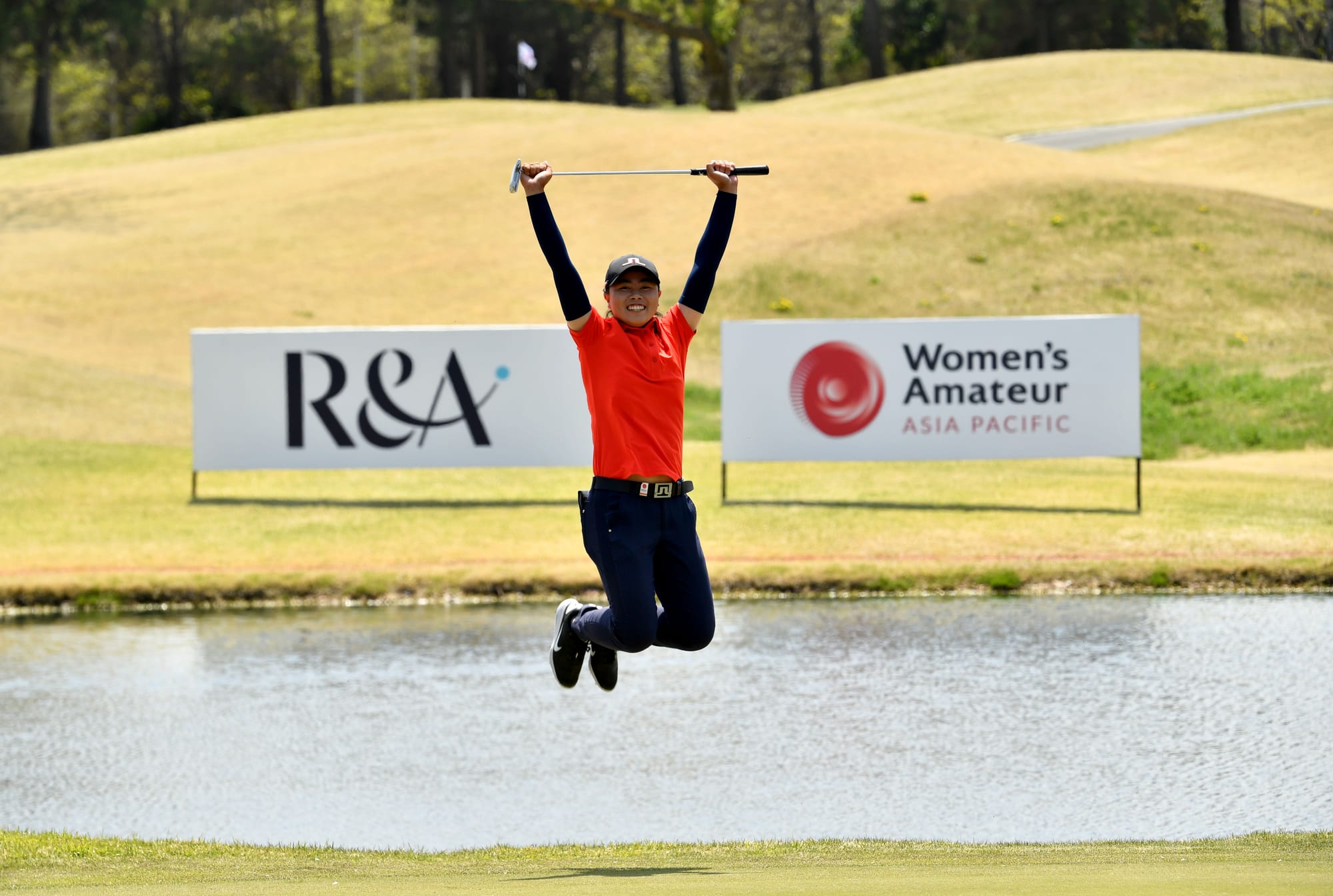 Yuka Saso of the Philippines was jumping for joy after an opening-round 70.