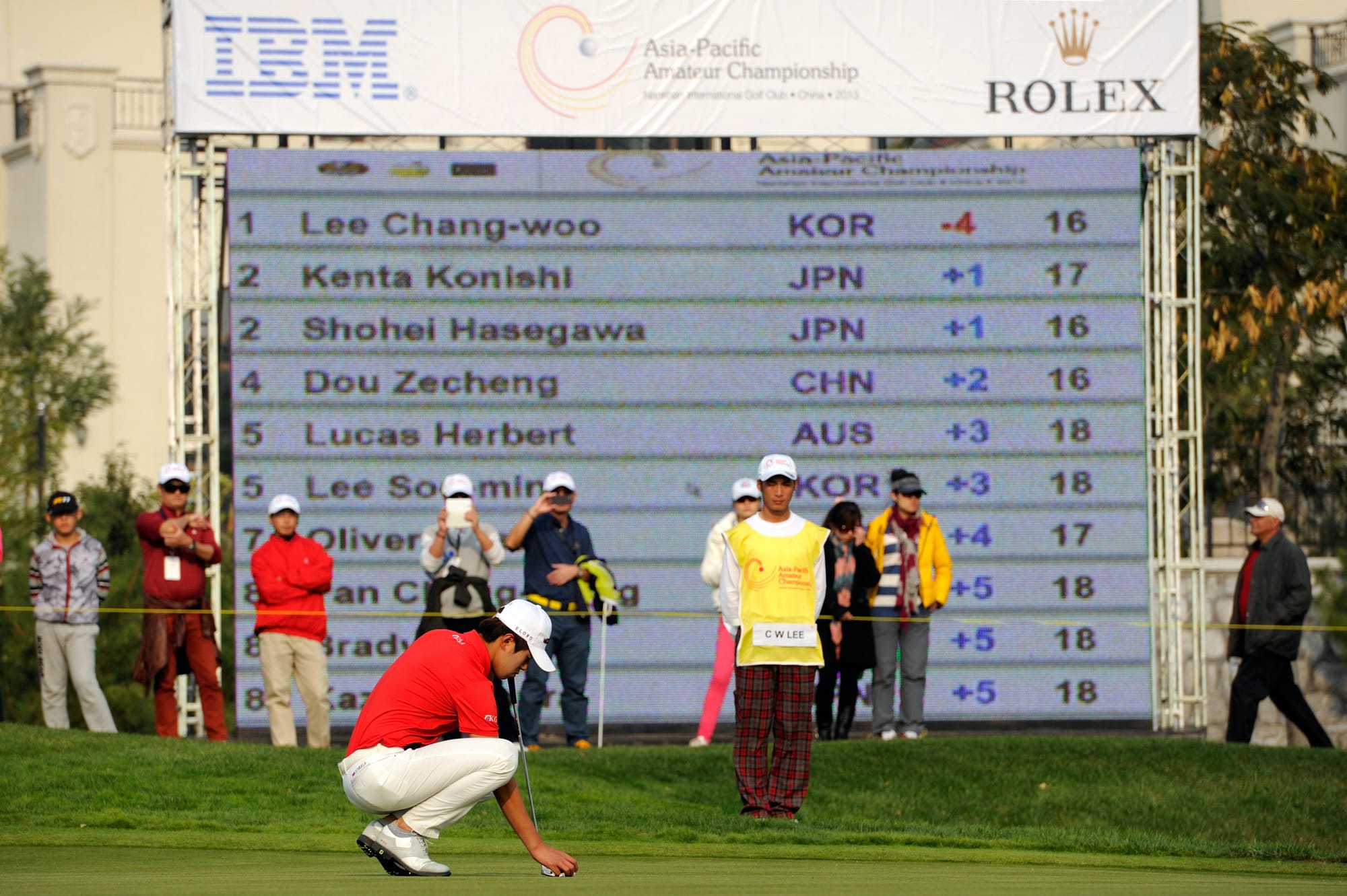 With an aggregate score of three-under 281, Korean Lee Chang-woo was the only player in the field to finish in red figures.