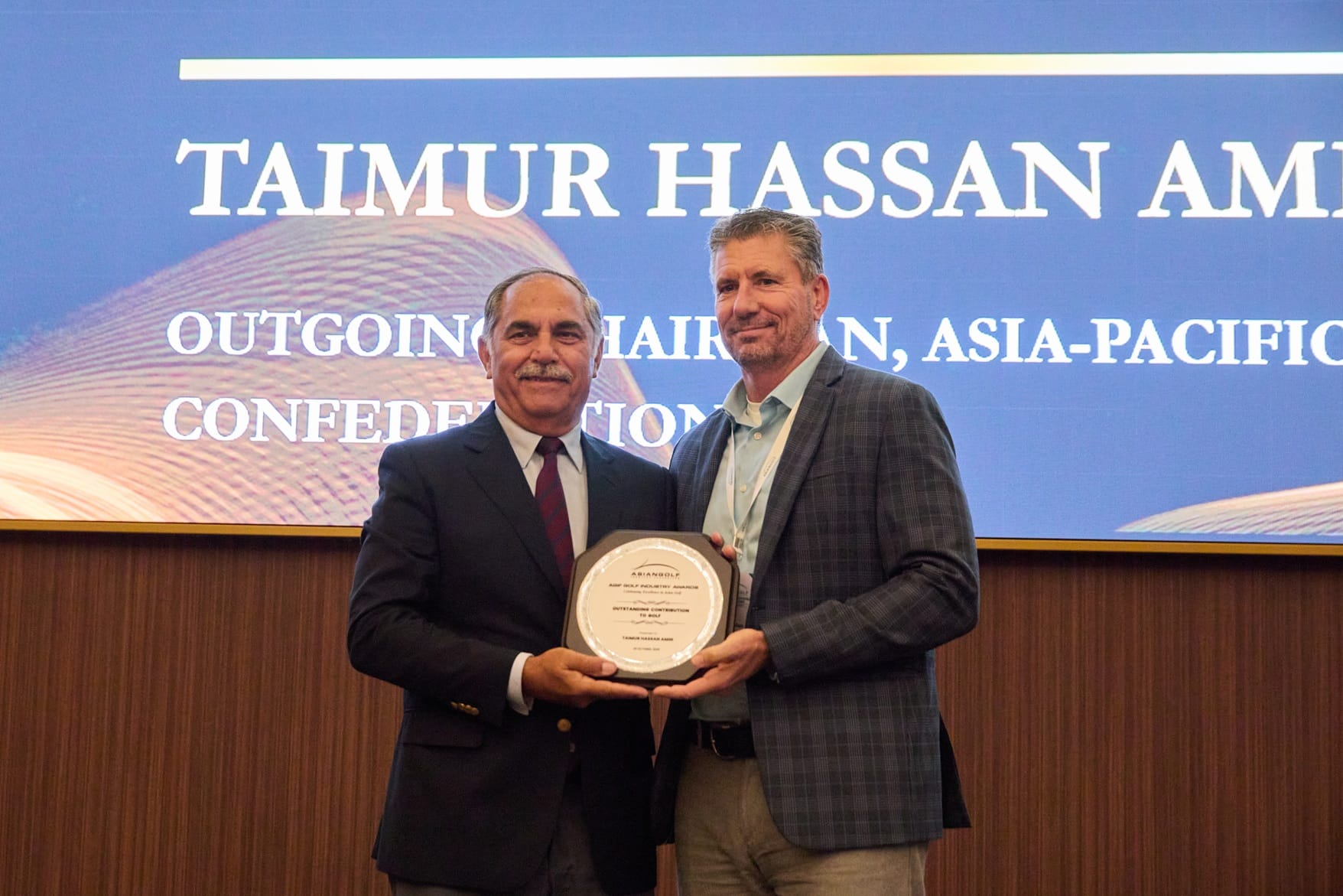 Amin Recognised for Distinguished Service to Golf