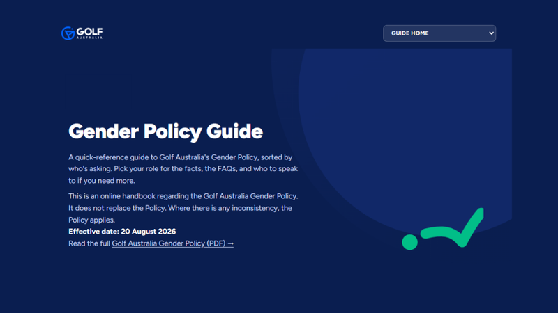 Golf Australia Updates Gender Policy post image