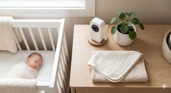 Smart nursery setup with an AI baby monitor