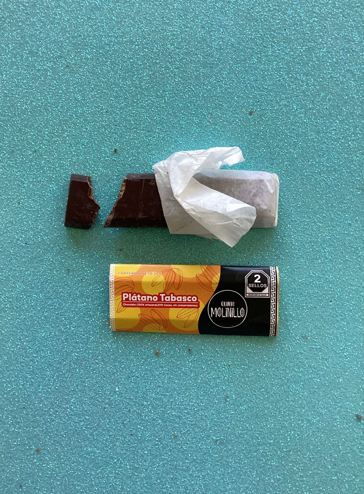 Chocolate 50% cacao con plátano