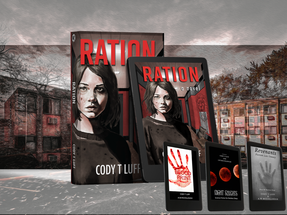 RATION paperback and ebook bundle illustrations