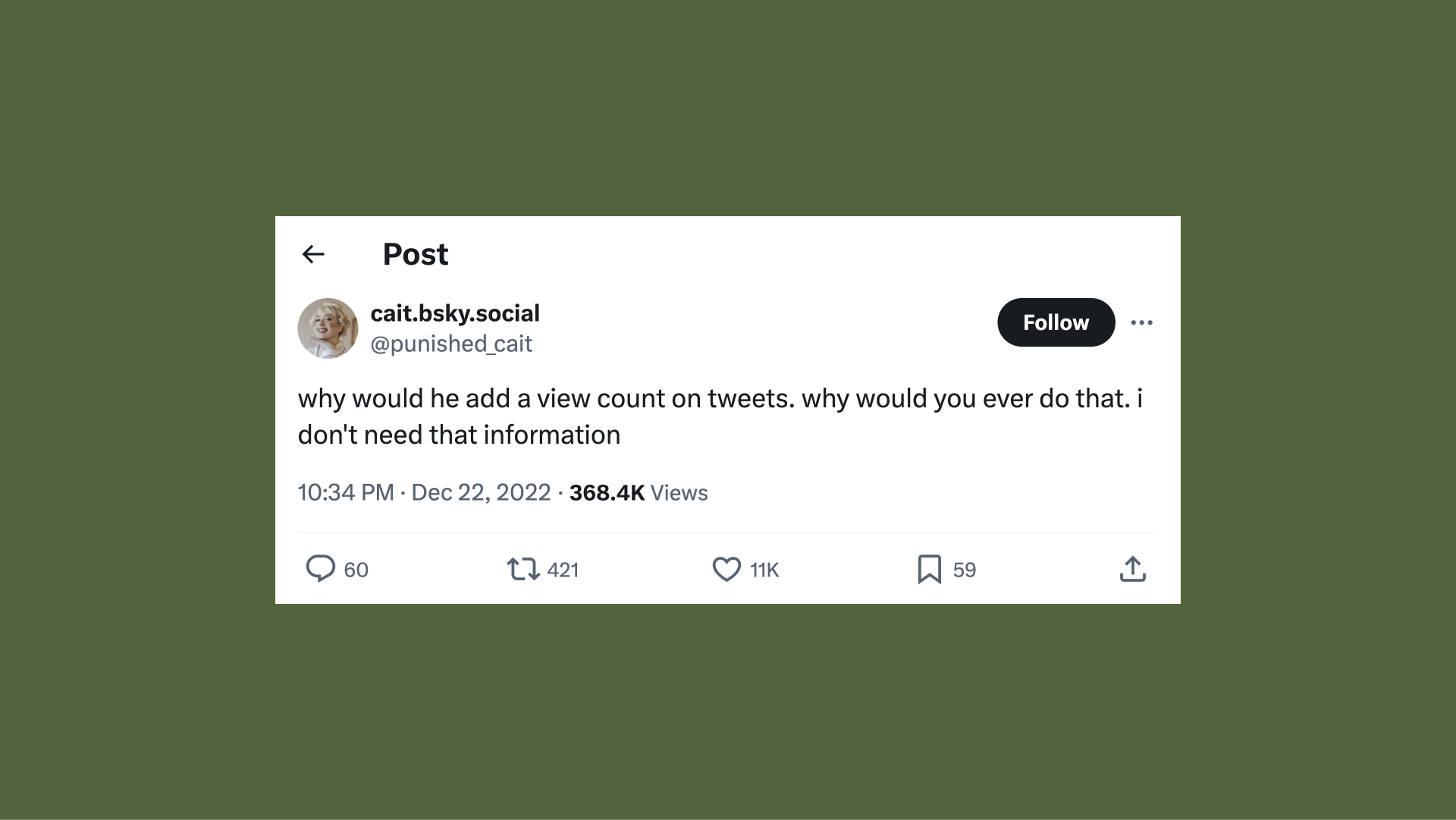 View Counts and the Detotalization of Social Media