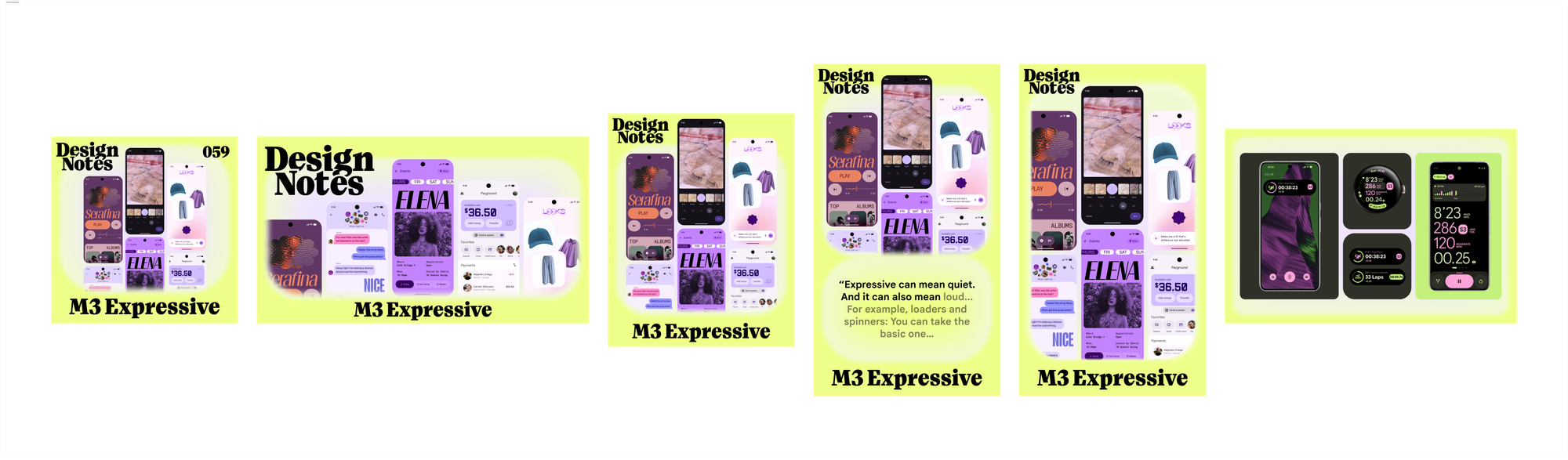 Lineup of six assets for the M3 Expressive episode