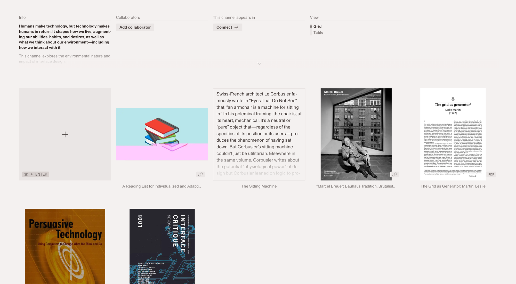 📚 Check out this new Are.na channel about the interface