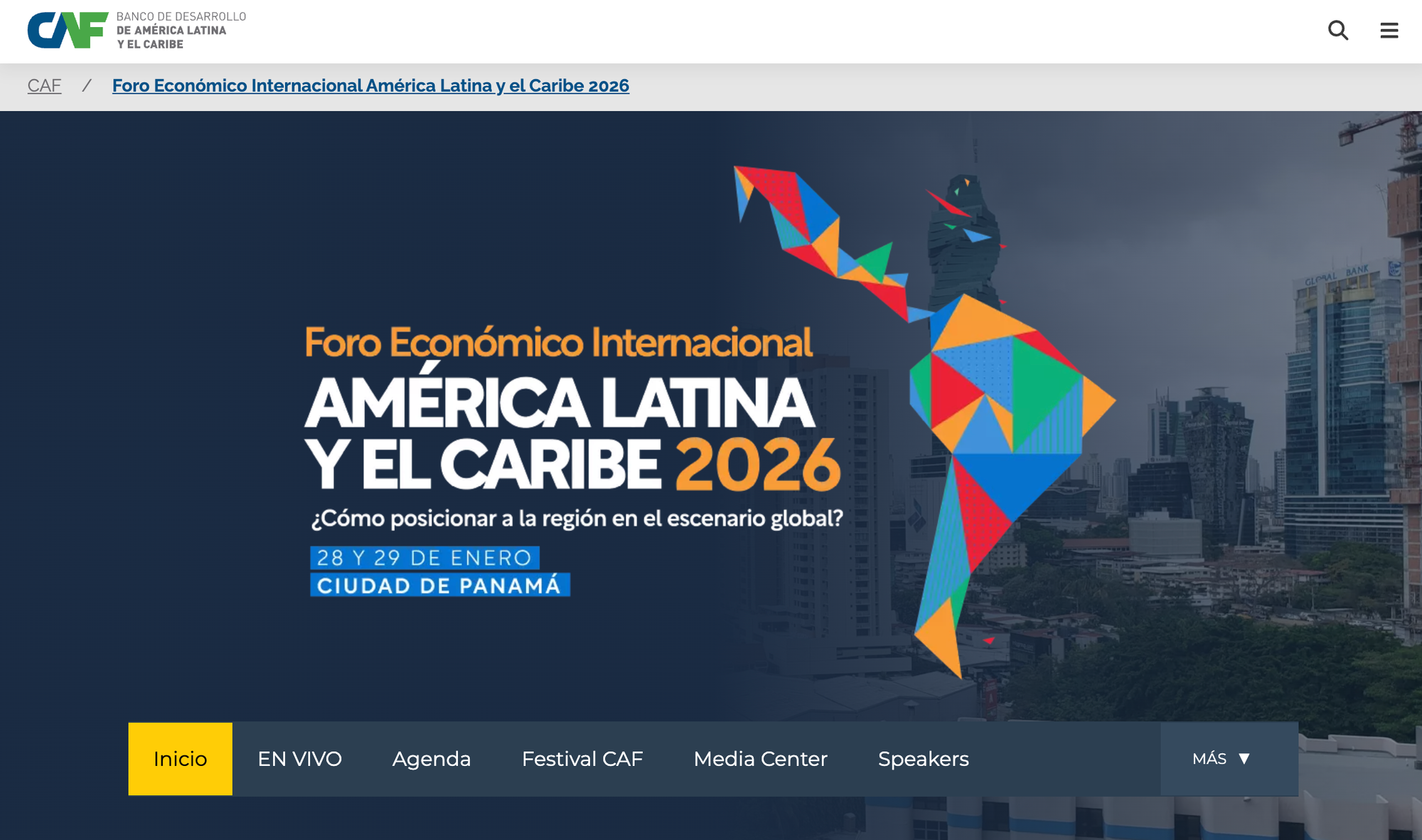 2026 Latin America and the Caribbean International Economic Forum organized by CAF.