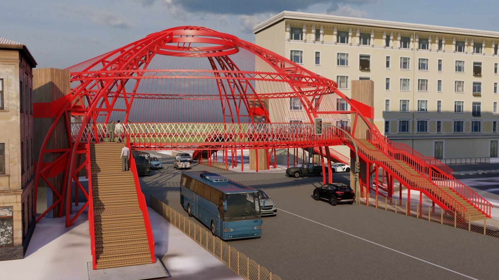 В Оше построят три надземных перехода и дорожную развязку - эскизы