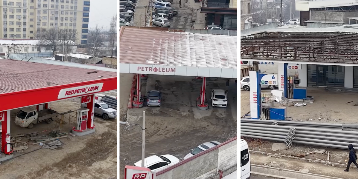 В Оше сносят заправки Red Petroleum и «МПА» для строительства развязки
