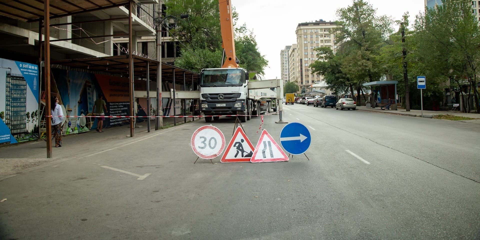 В Бишкеке на ремонт закрыли еще один участок бульвара Молодой Гвардии