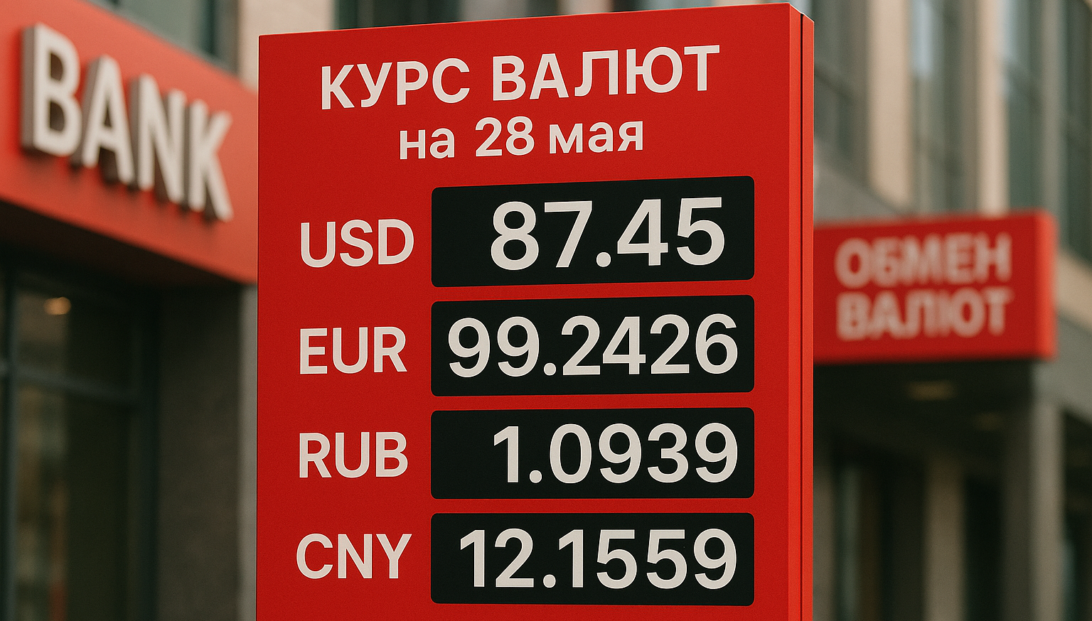 Сом укрепился ко всем валютам, кроме доллара — официальный курс на 28 мая