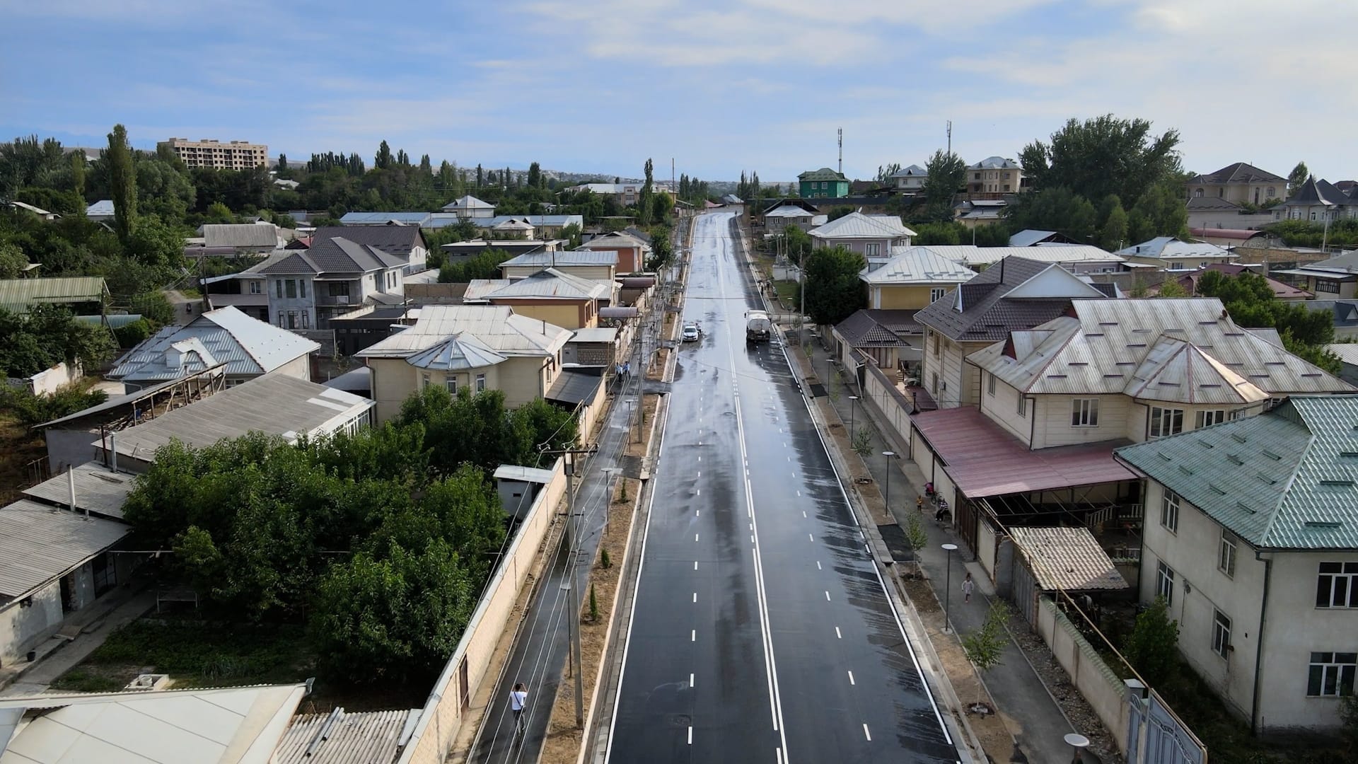 В Оше завершили капремонт и расширение улицы №45 в микрорайоне Достук