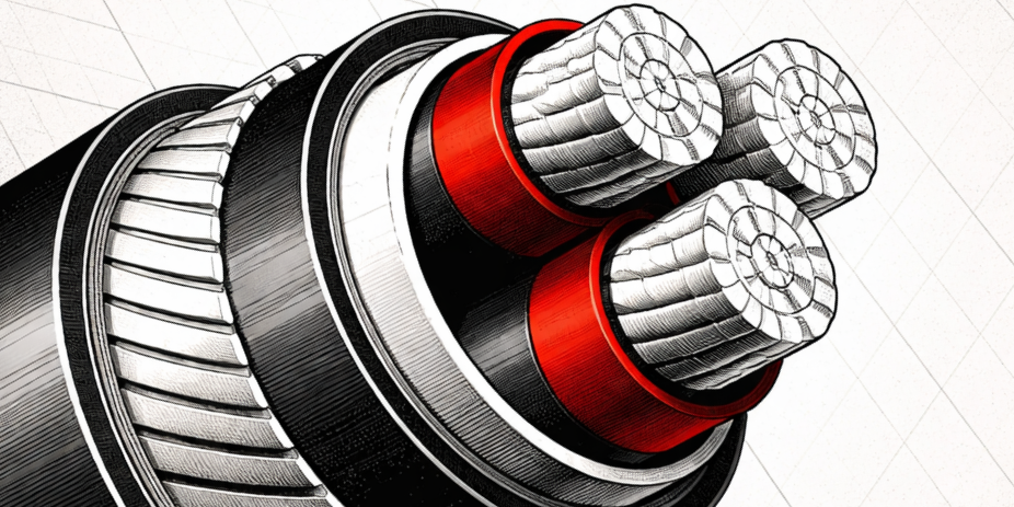 Силовой кабель высокого напряжения для энергосетей Кыргызстана.