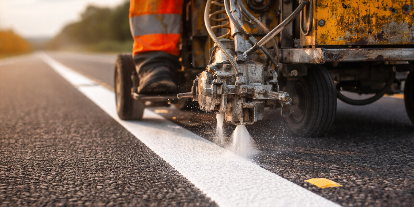 В Нарынской области начали весеннее обновление дорог и разметки