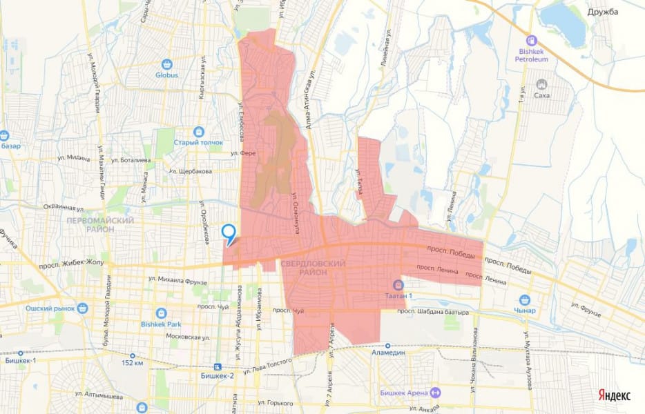 Отключение питьевой воды в части Бишкека и Лебединовки 16 апреля из-за реконструкции сетей — схема