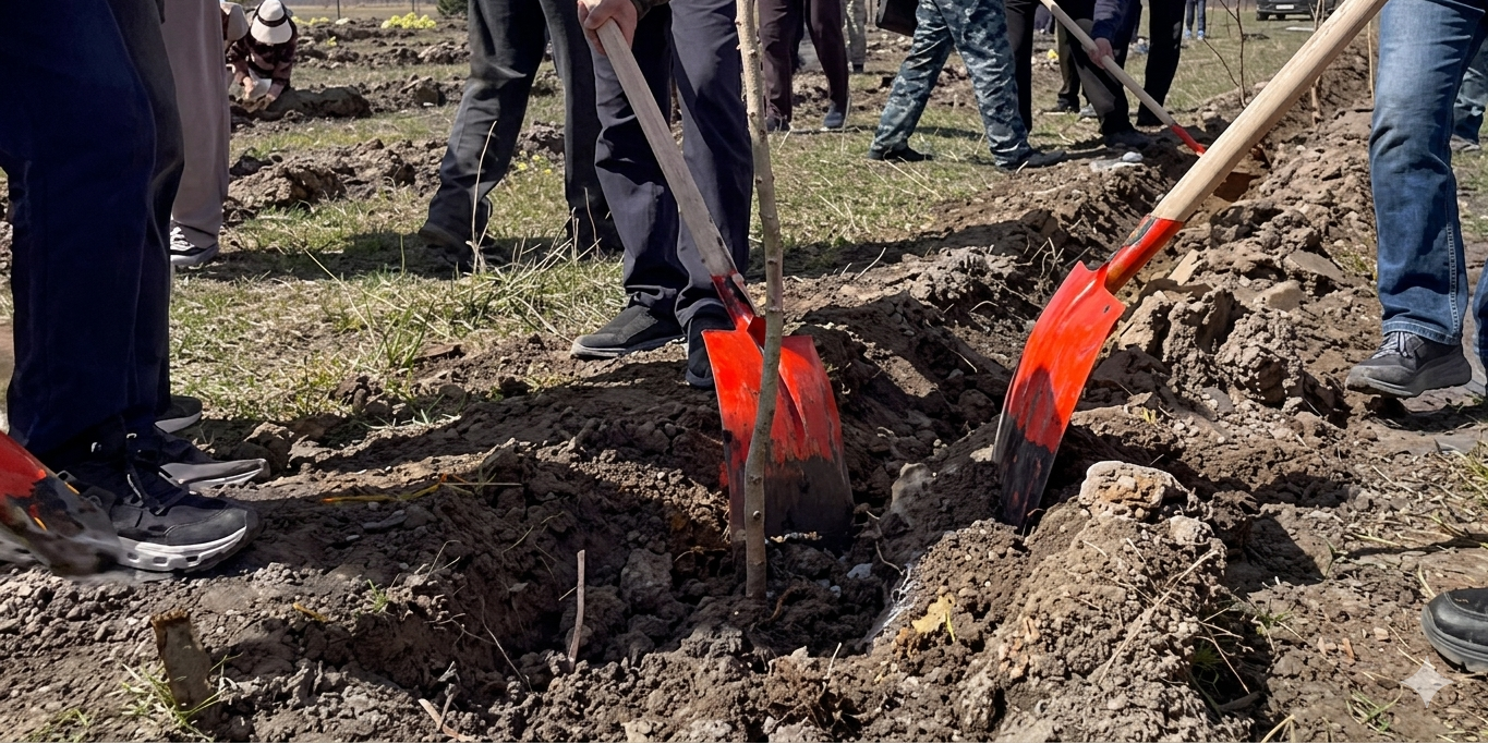 Минтранс Кыргызстана высадил 20 тысяч саженцев в селе Кутургу