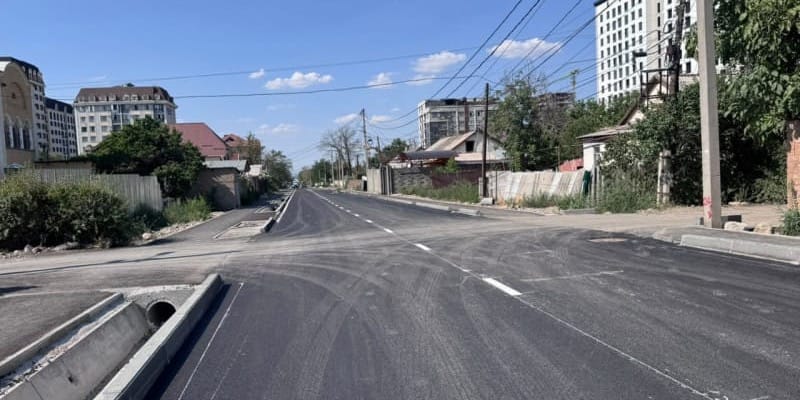 В Бишкеке отремонтировали участок улицы Леваневского
